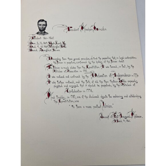 Memories Of Abraham Lincoln That Live Forever Book Original American Script Lohe - Picture 4 of 8